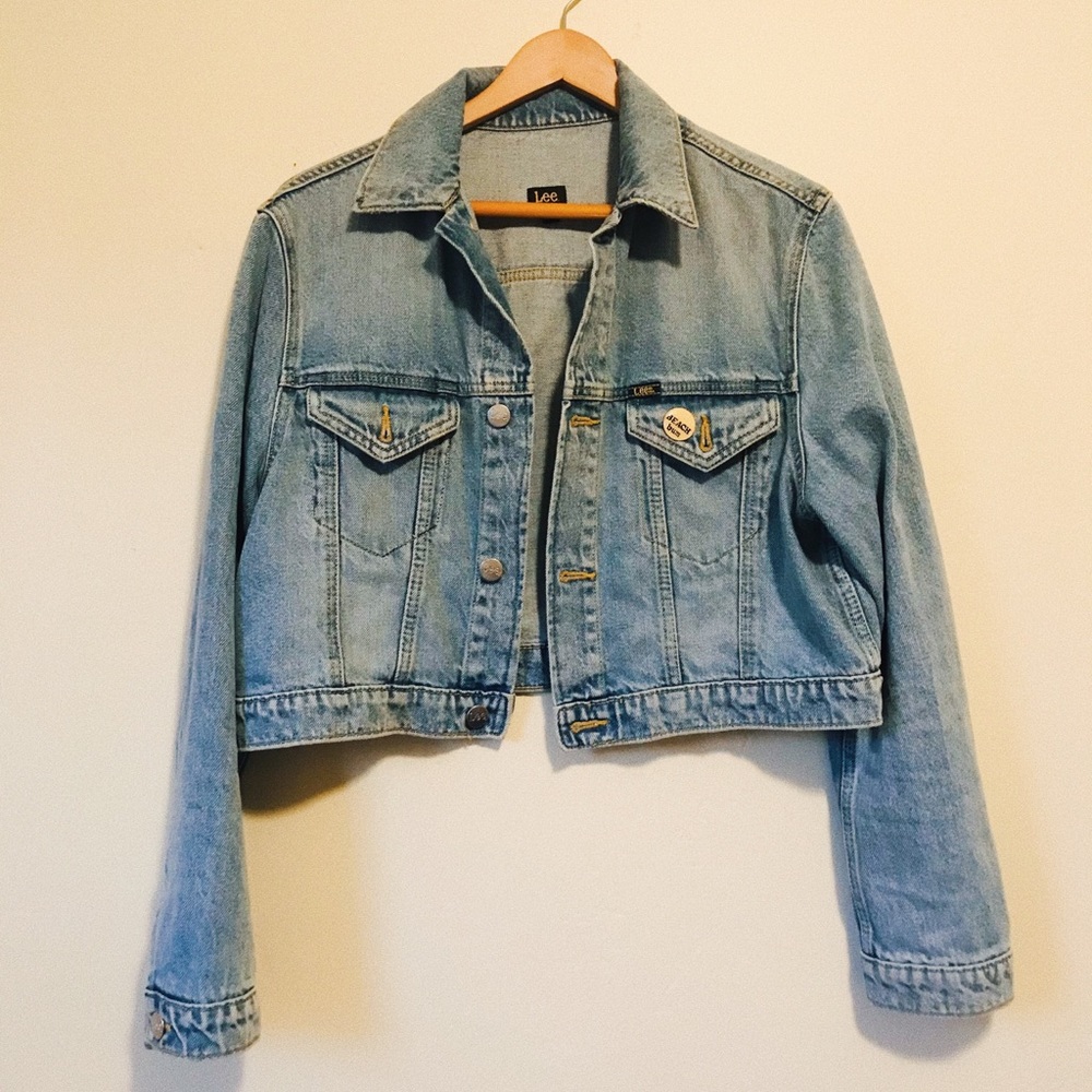 Lee free people crop denim jacket
